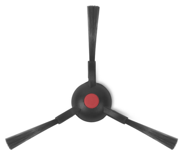 Bosch black three-armed side brush with red center for Spotless robot vacuum, 2-pack.