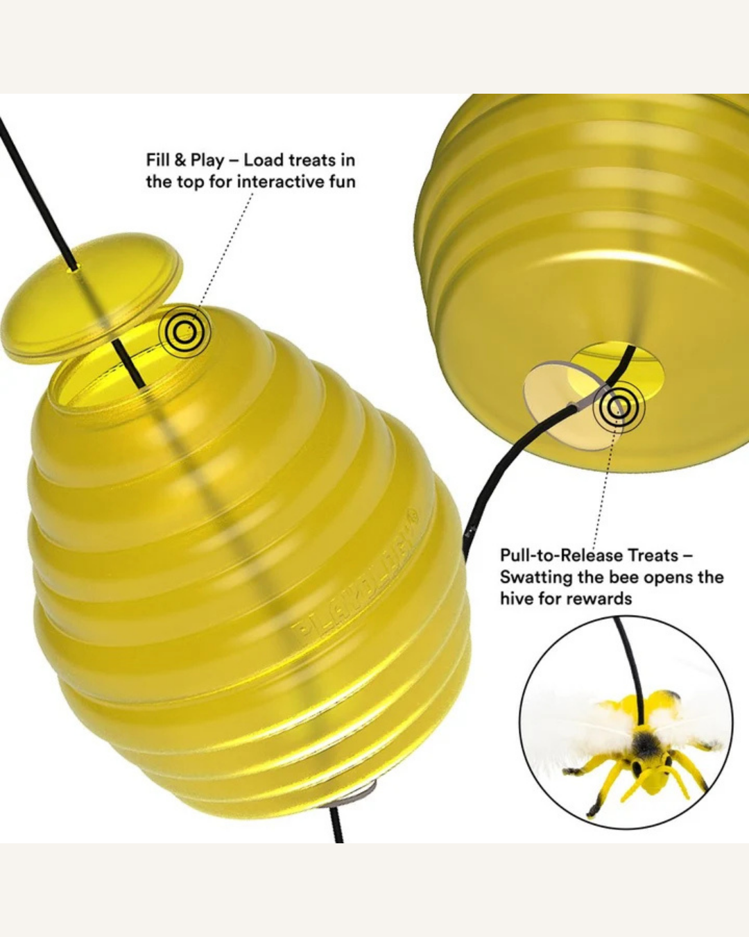 Playology Hanging Beehive Treater | Interactief Kattenspeelgoed