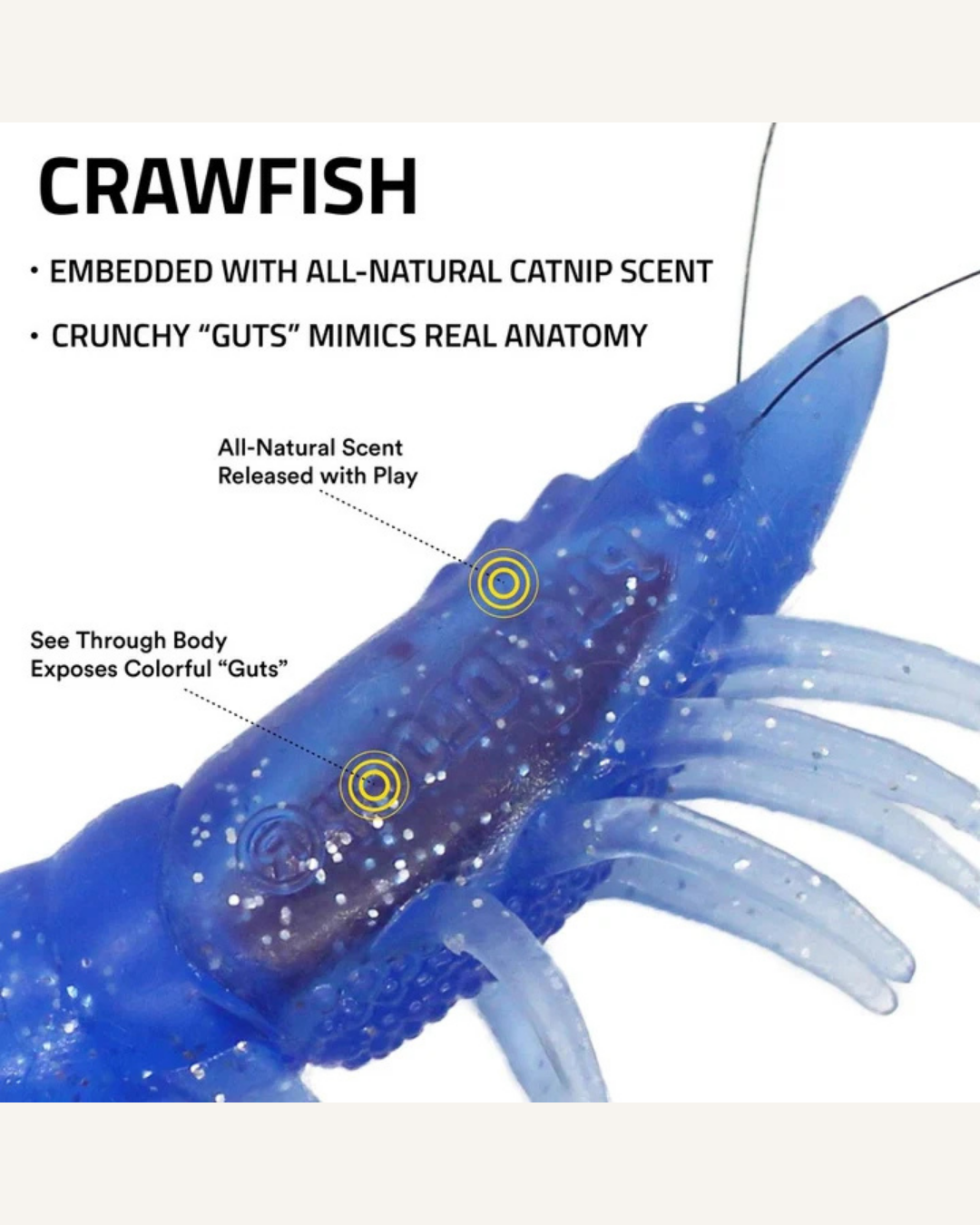 Playology Pouncing Crawfish 2-pack | Kattenspeelgoed