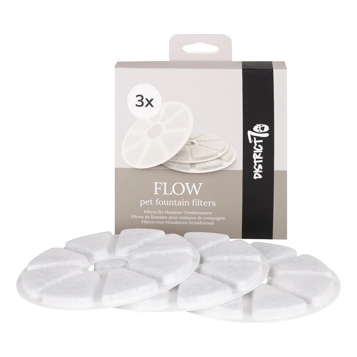 District 70 FLOW Filters 3 stuks | Vervangingsfilters voor FLOW Drinkfontein