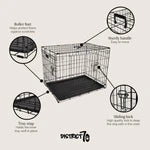 Crate 2-Deurs Hondenbench | Stevige Opvouwbare Bench