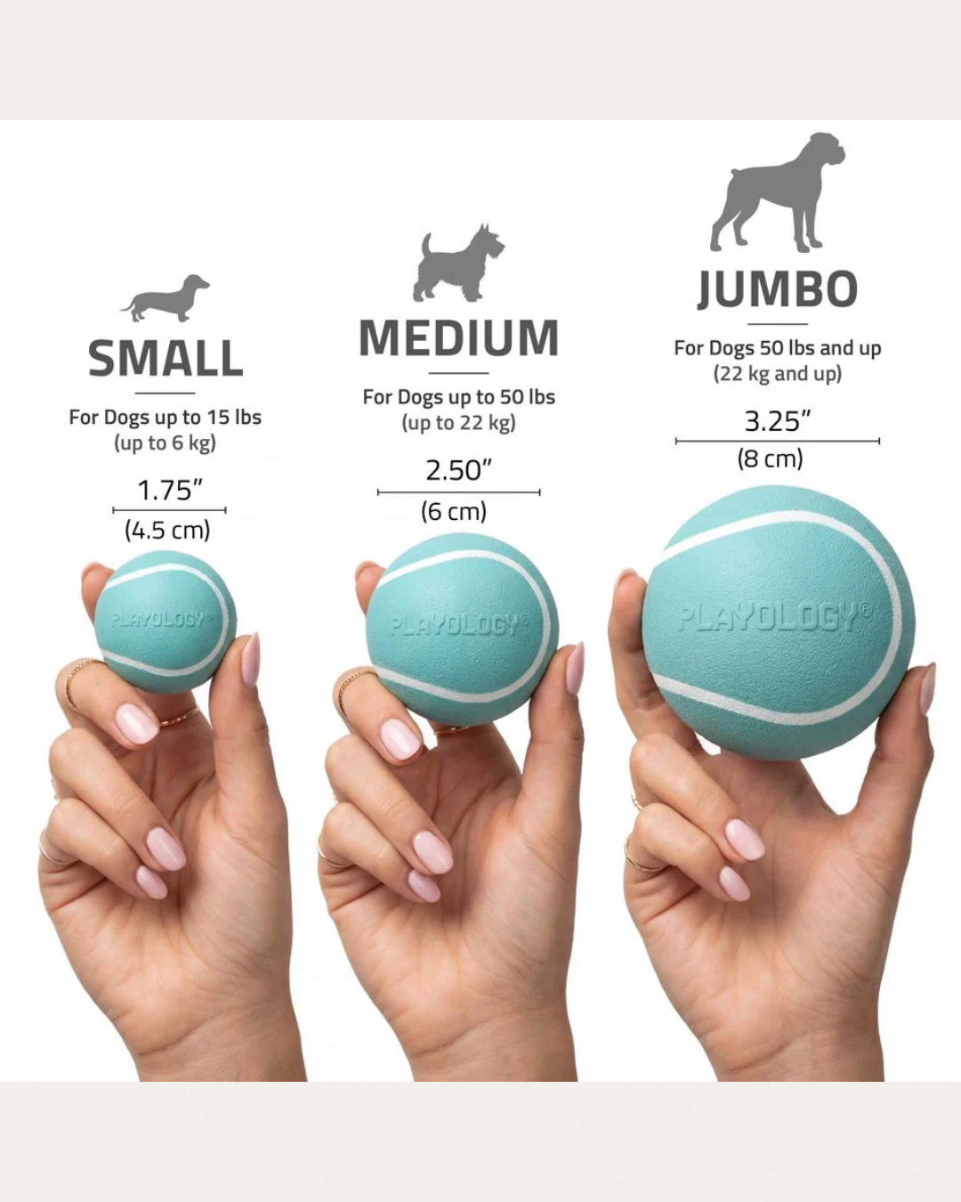 Playology Squeaky Chew Ball | Peanut Butter Small
