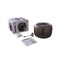 Black Martin 2.5L pet water fountain with clear water flow and square pump unit.