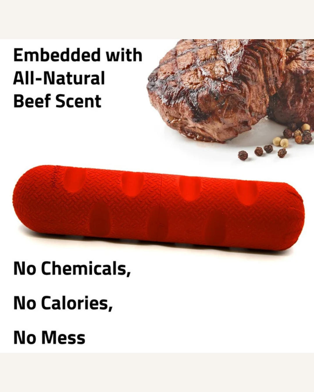 Playology Squeaky Bumper Large | Beef