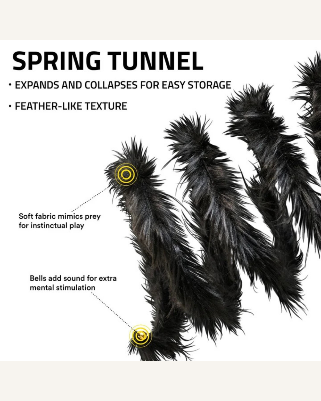 Playology Spring Tunnel | Kattentunnel met Belletjes