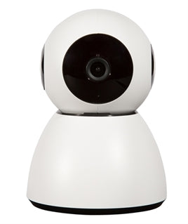 Compact white Pet Vision Live HD camera with black lens and rounded design.